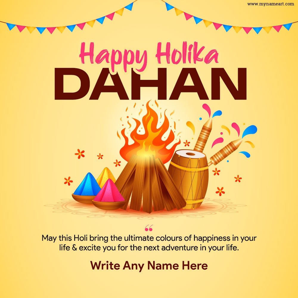 Decorative Happy Holika Dahan 2023 Image