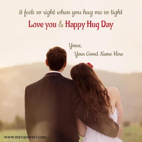 Couple Hug Pictures Editor For Hug Day 2017 Wishes