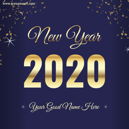 Write Your Name On New Year Evening Card