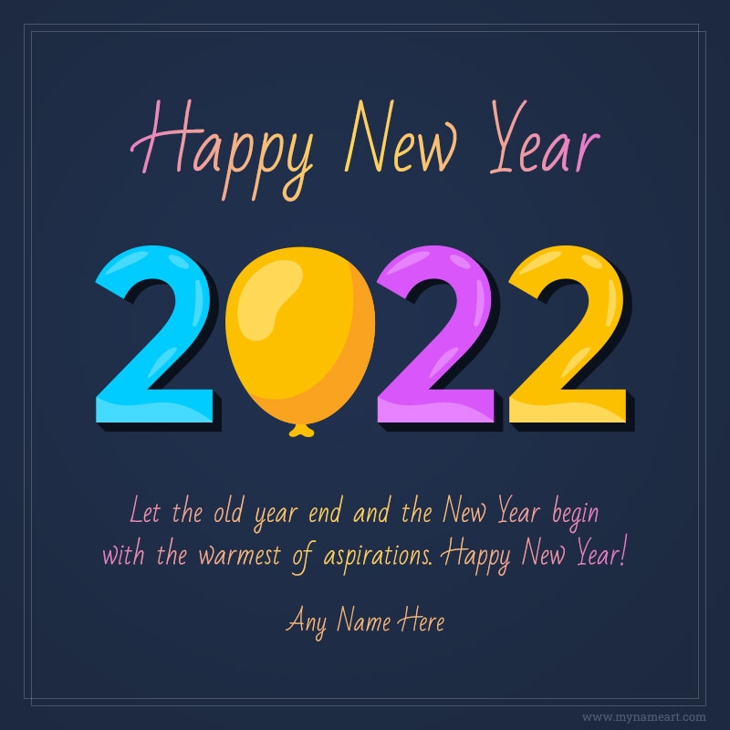 Happy New Year 2022 Greetings Card Maker