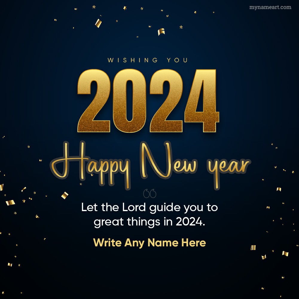 Happy New Year 2024 Card With Name