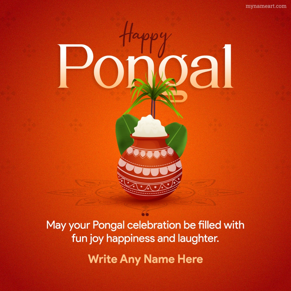 Elegant Happy Pongal Picture Download With Name