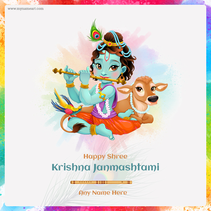 Happy Krishna Janmashtami Wishes Images With Name 2022