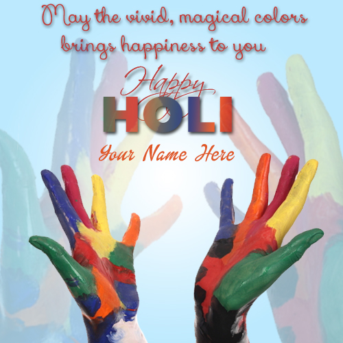 Happy Holi 2015 Image With Your Name