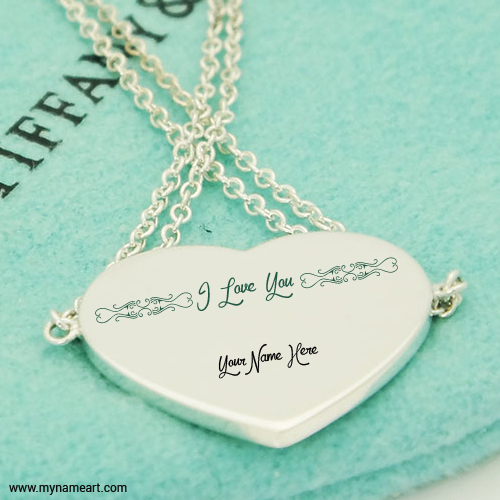 I Love You Heart Necklace With My Name