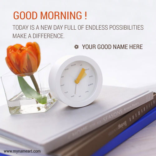 Write Name On Good Morning Alarm Clock Pictures