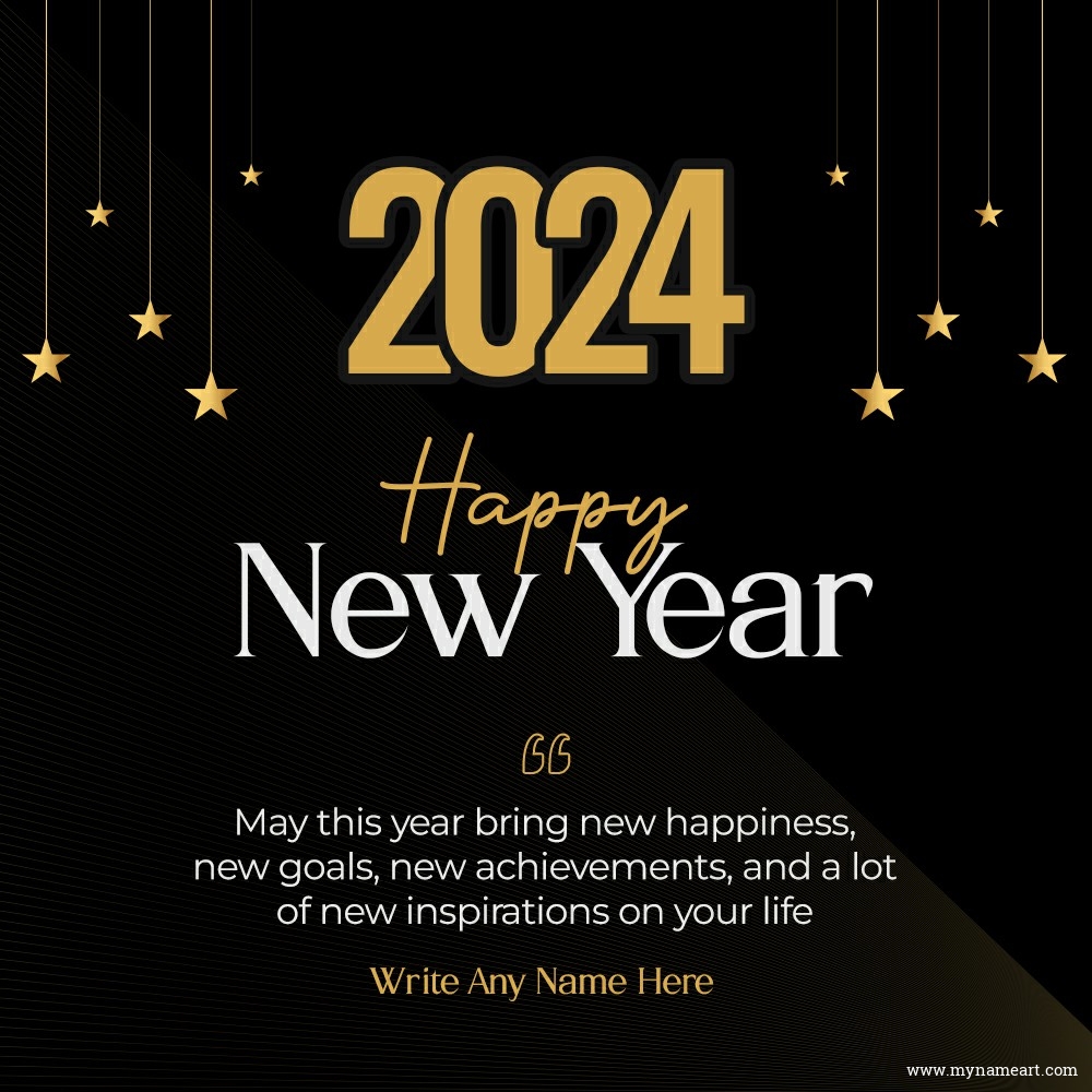 Inspirational New Year 2024 Greeting Card