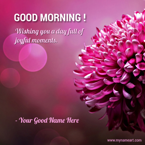 Write Your Name On Pink Flower Quotes Pictures For Lovely Morning