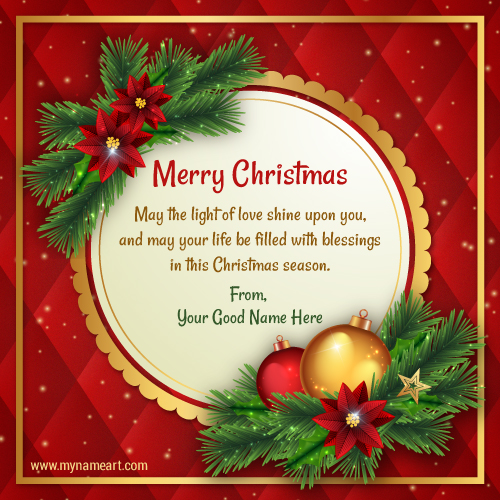 Merry Christmas Blessing Quotes With My Name Picture