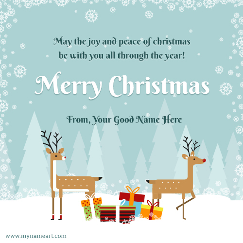 Beautiful Merry Christmas Wishes With Name Edit
