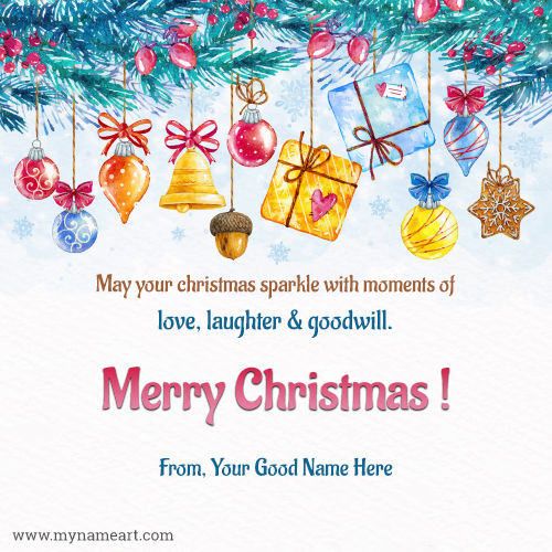 Merry Christmas Greetings 2021, Editable Christmas Card