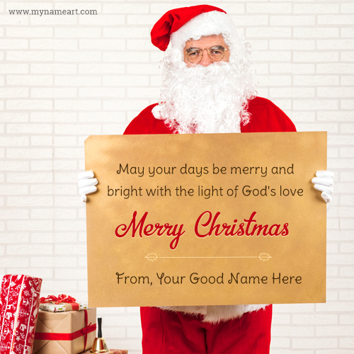 Merry Christmas Wishes Santa Claus Image