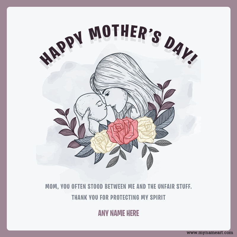 Mother's Day Greetings Card With Name