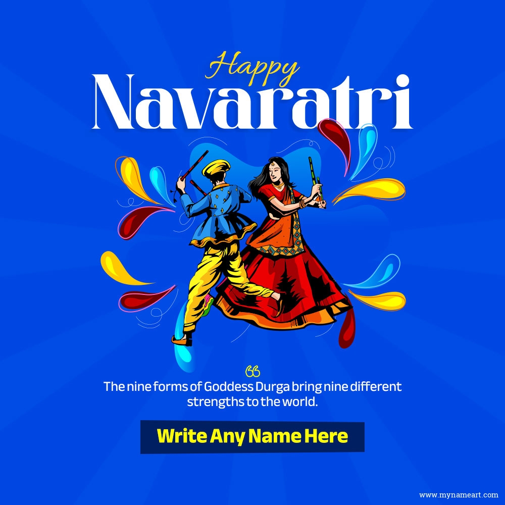 Dancing Couple Photo Happy Navratri Wishes, Quotes, Message
