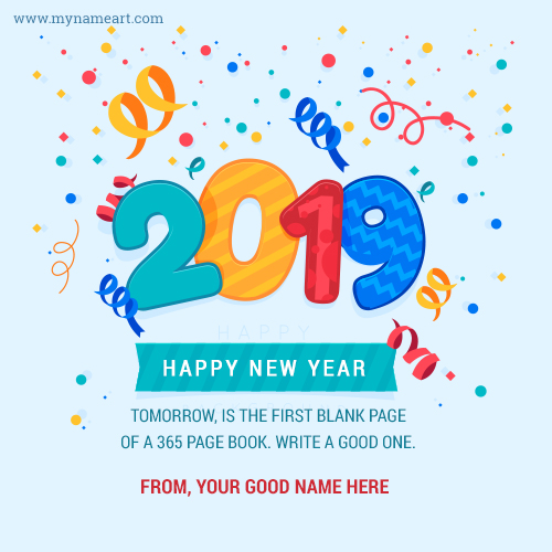 New Year 2019 Wishes With Name Image