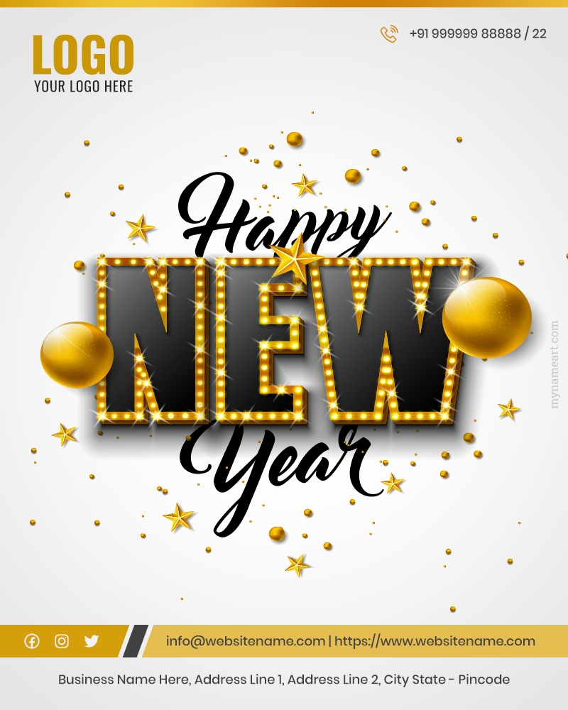 Create Custom Logo Happy New Year Wishes