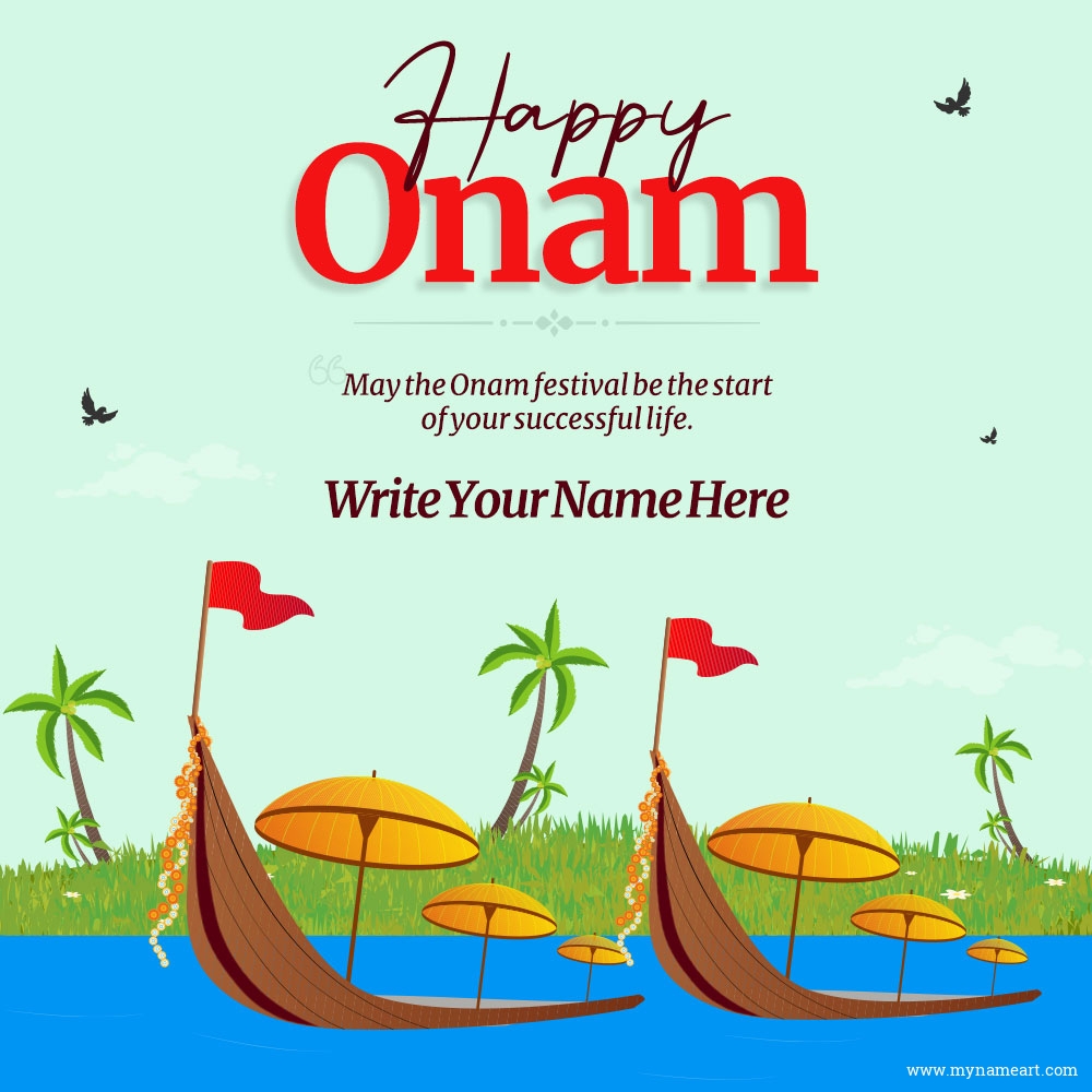Onam 2022 Wishes Greetings Card With Name