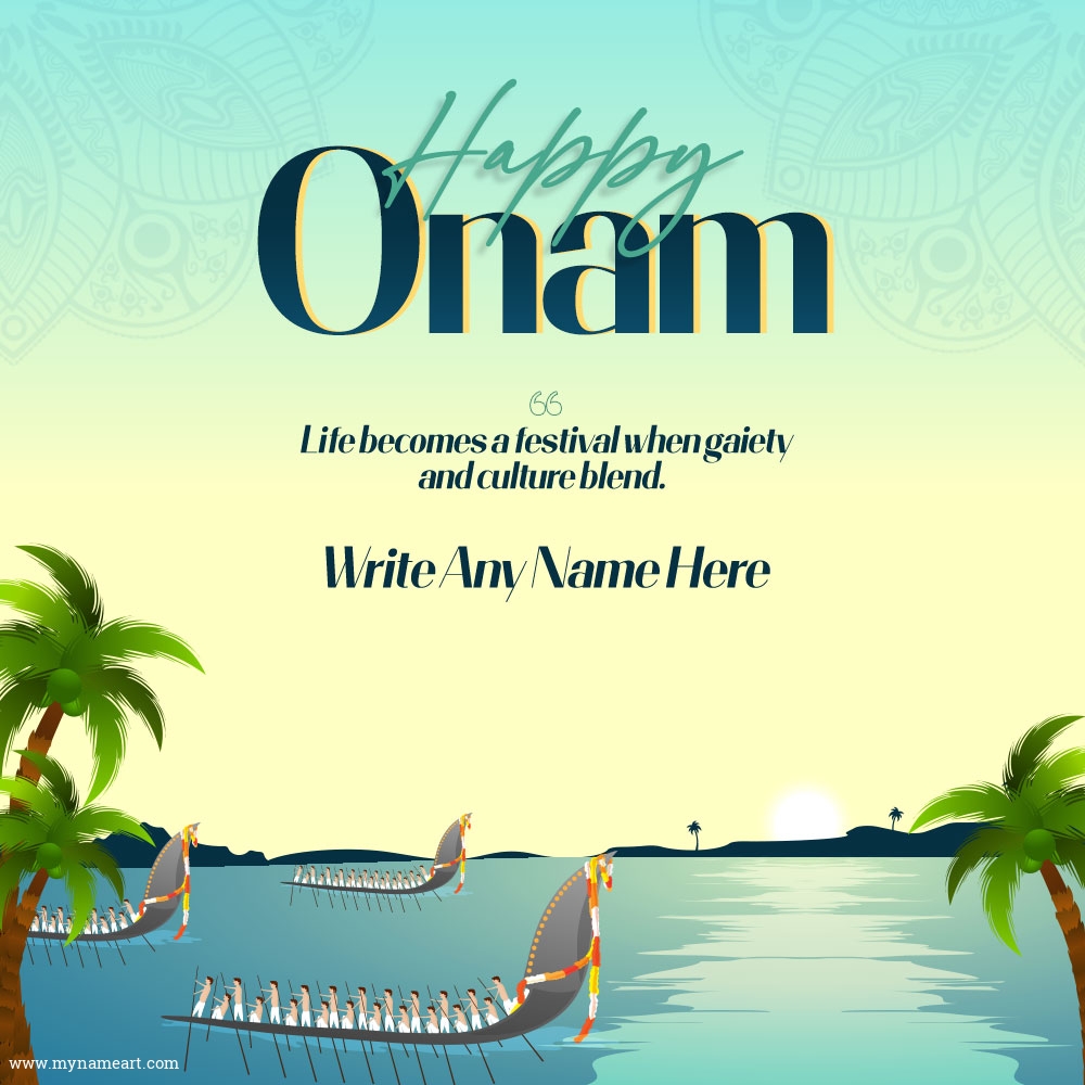 Happy Onam E-Greeting Cards with a Festive Quote