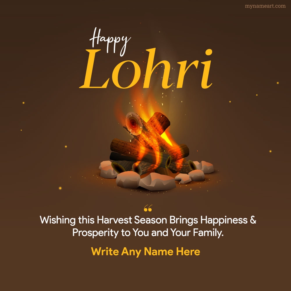 Create Online Lohri 2023 Cards with Best Wishes & Picture