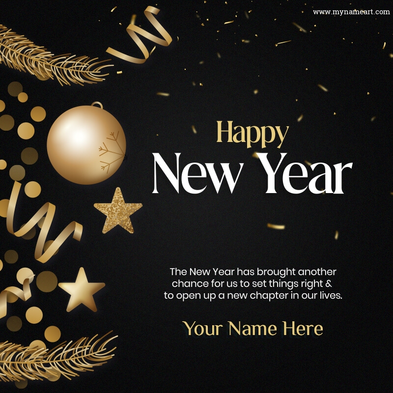 Customized Greeting Card For New Year Wishes.