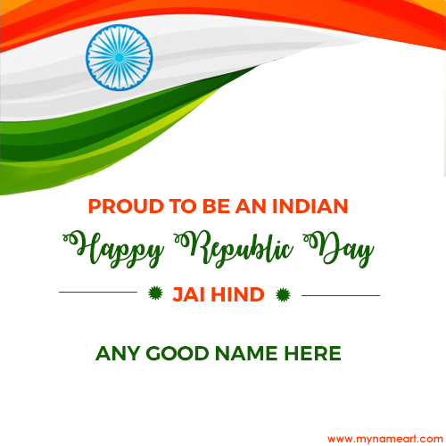 Write Name On Indian Flag Republic Day