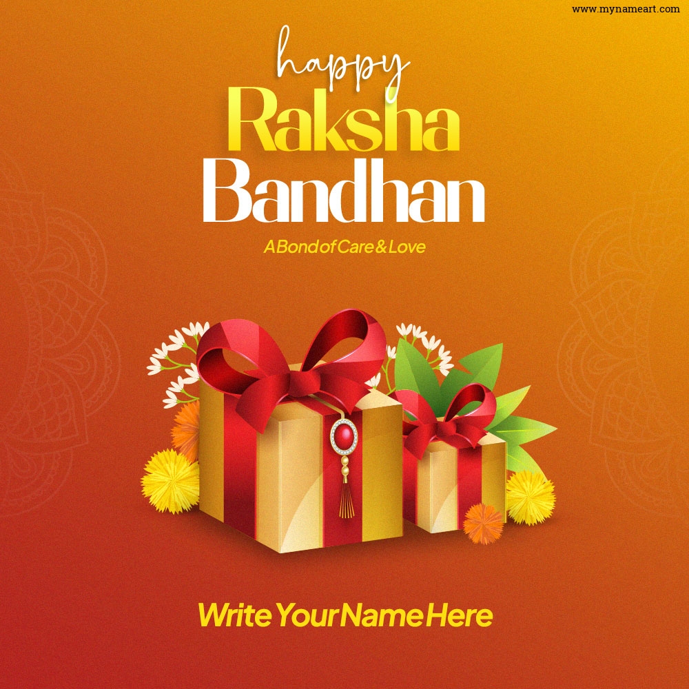 Raksha Bandhan Greetings with Customized Name