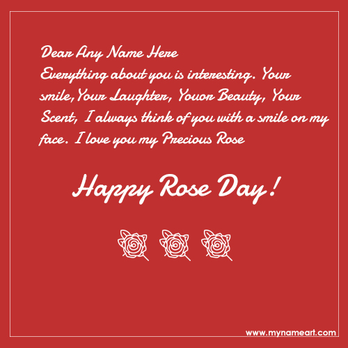 Name Edit On Rose Day Wishes Image Online