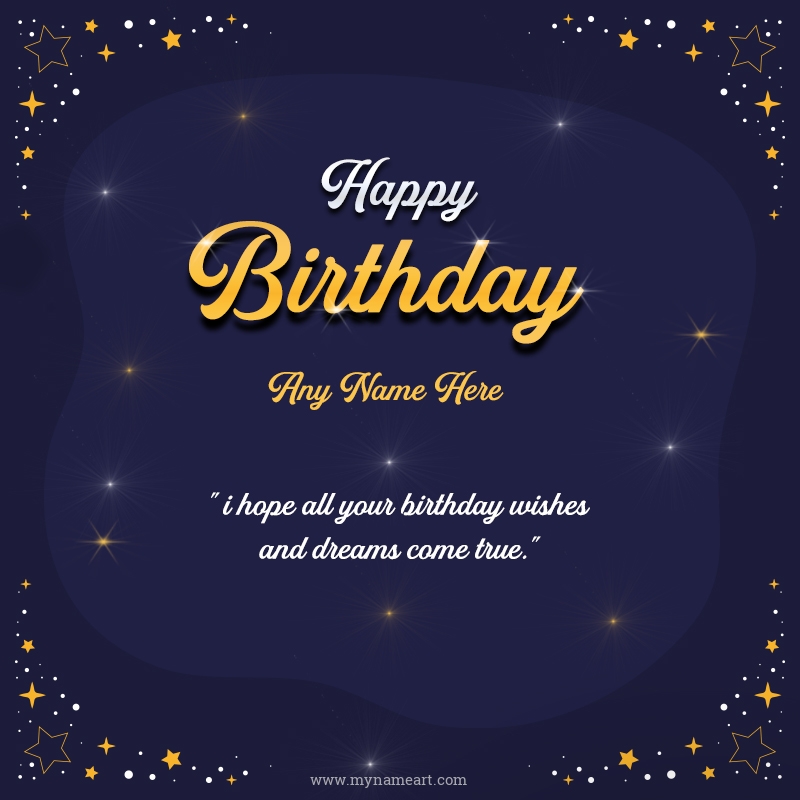 Sparkle Star Happy Birthday Message And Wishes With Name 2023