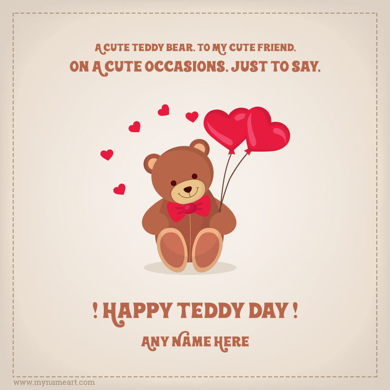 Teddy Day Love Quotes Wishes Image With Name