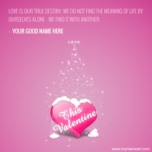 Write Your Name On Pink Love Pictures For Valentines Wishes