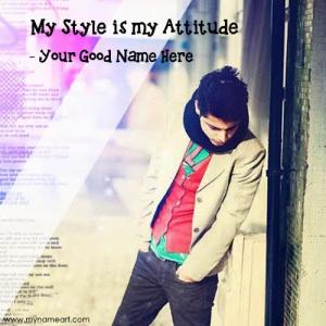 Stylish Attitude Boy Image Edit With Name