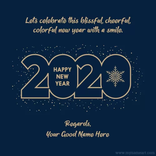 Welcome New Year 2020 Wishes Greeting With Your Name