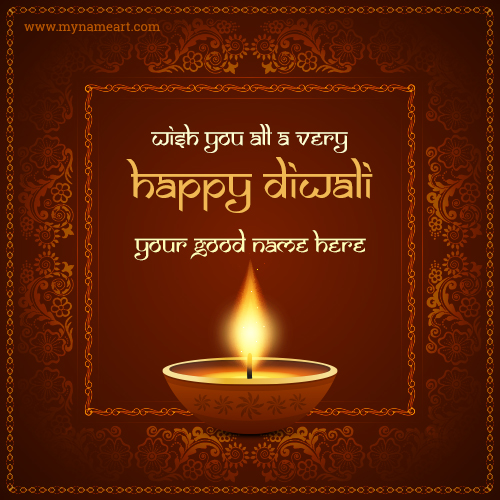 Diwali Diya Hd Image With My Name Write