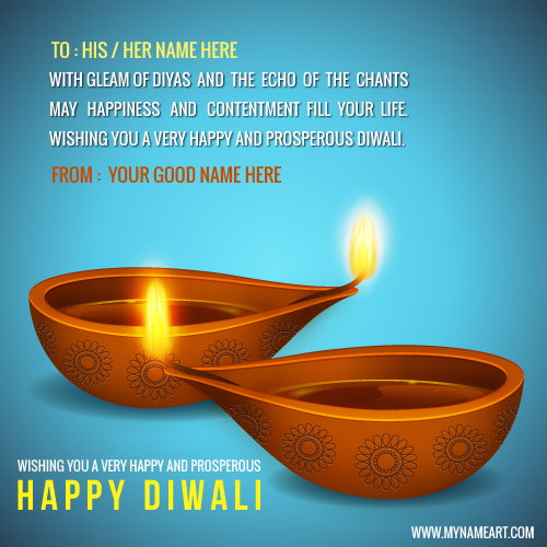Write Your Name On Wishing You A Very Happy And Prosperous Diwali