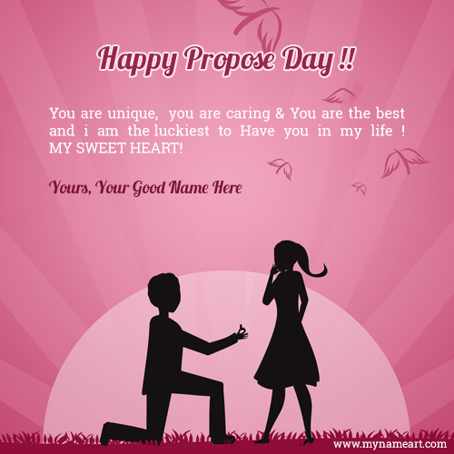 Propose Day Pictures Name Editor Online