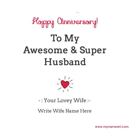 Anniversary Wishes For Husband With Wife Name Edit