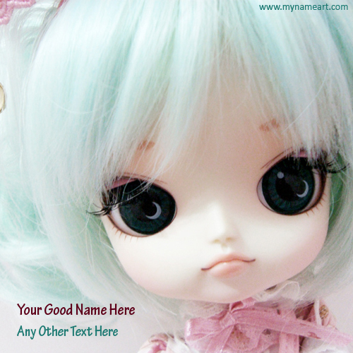 Write Your Name On Cute Stylish Doll Picture