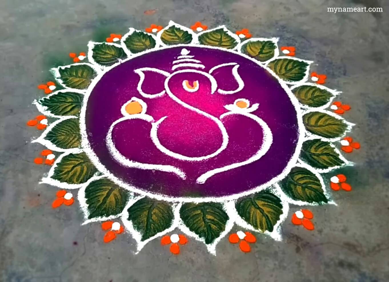 Ganesh Rangoli Designs For Competition Easy Rangoli Design For Diwali